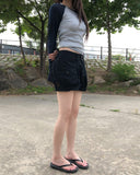 Hush Button Pocket Pumpkin Shorts