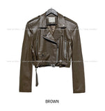 Eyelet Bike Leather Jacket