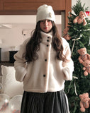Hug Wool High Neck Short Coat