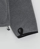 [unisex] Canie Hood Color Matching Fleece Zip-Up Jumper