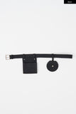 Pocket leather 2-way belt