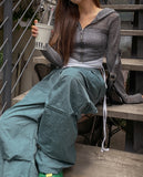 Elle see-through cropped hoodie