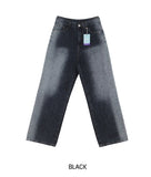 [U-DENIM] Summer Brush Wide Straight Denim