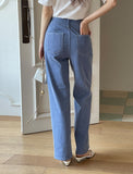 French Span Wide Denim Pants