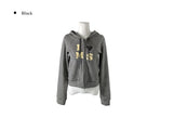I Love Stripe Hood Zip-Up