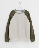 Egon Raglan Color Matching Round Sweatshirt