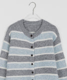 Senki Round Stripe Knit Cardigan