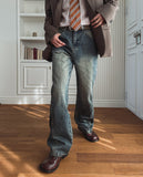 Nudie Washing Flare Denim Pants