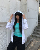 Gyuni See-through Hood Zip-Up