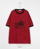 [unisex] Heno Star Color Matching Over Short Sleeve T-Shirt