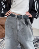 Kanen Reverse Track Denim Pants