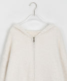 Opti Boucle Knit Hood Zip-up