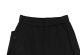 Wooeun Layered Bootcut Button Wrap Skirt Pants
