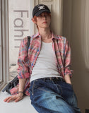 Reina Summer Check Over Fit Shirt