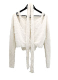 Muffler Set Sleeveless Fur Wrap Cardigan