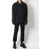 Oversize denim jacket Black
