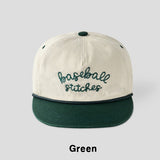 Rope Lettering Leather Strap Camp Cap