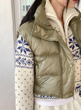 Sikok Snow Flower Nordic Pattern Two-Way Knit Zip-Up Cardigan