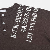 Devel Waffle Henley Neck Long Sleeve T-shirt