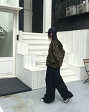 Chebo Military Camo Oversized-Fit Hood Zip-Up