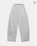 Colf back banding wide pants
