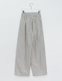 [unisex] Bledden Stripe Banding Wide Pants