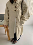 Pinna Cotton Collar Long Coat