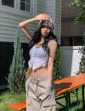 Deep multi 4 pocket wide cargo pants