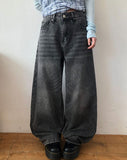 Enon Brush Wide Denim Pants