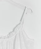 Lamillie White Ribbon Sleeveless Bustier Blouse