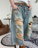 Nez Damage Bermuda Denim Pants