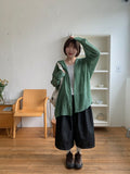 [unisex] Whiyo Keyring Raw Denim Banding Bermuda Pants