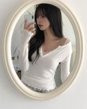 Prom Ruffle Button Long Sleeve