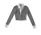 Layered Cardigan Shirt