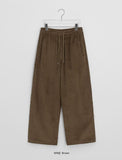 Chilkro Heart Corduroy Banding Wide Pants