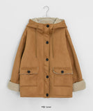 Pinche Hood Wool Suede Jacket