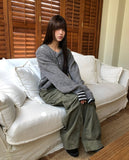 Hian Crop Round Knit Cardigan
