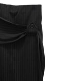 Striped knot long skirt