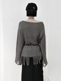 Lynch Fringe V-Neck Knit