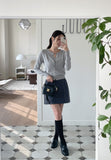 Peer Knit Sleeveless Cardigan Set