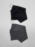 Stripe One-Shoulder Bustier