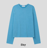 [BAISC] Dense Tencel Crop Long Sleeve Tee