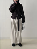High Neck Belted Knit Cardigan