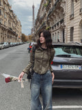 Zen Slim Fit Suede Cropped Shirt