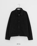 [Unisex] Telmu Cotton Pigment Trucker Over Jacket