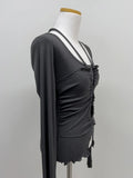 Ravy Shirring Halter Neck T-Shirt