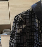 Mitchell Velvet See-Through Puff Blouse