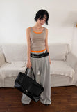 RAW-CUTTING RIVET SWEAT PANTS