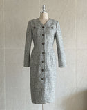 Median Tweed Button One Piece