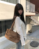 Fan-on Pendant Round Knit Crop Cardigan